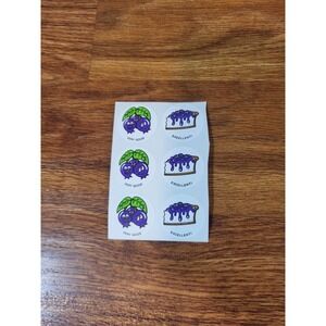 Vtge CTP SNIFFY'S BLUEBERRY Partial Sheet Of 6 MATTE Scratch and Sniff Stickers